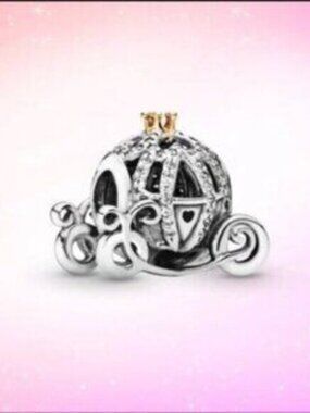 Pandora Silver and Gold Carriage Charm